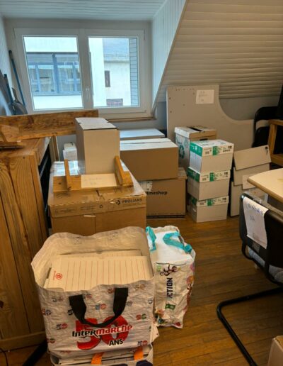 Cartons rue du Docteur Tagnard